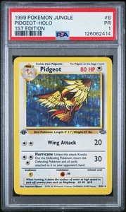 PSA 1 Pidgeot 1st Edition Holo Rare Card 8/64 1999 Pokemon WoTC PR - Bild 1 von 2