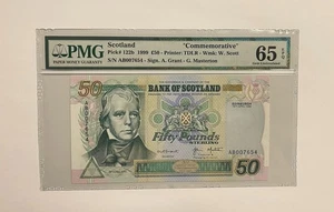 Scotland 50 Pounds 1999 P-122b COMMEMORATIVE Graded PMG 65 GEM UNC - Picture 1 of 2