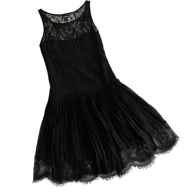 Mini Vestido Bebe Mujer Seda Encaje Plisado Talla XS Bruja Capricho Hada Coqueta Foto 1 de 4