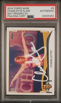 2014 TOPPS WWE CHARLOTTE FLAIR NXT PROSPECTS ROOKIE AUTO RC - Image 1 of 3