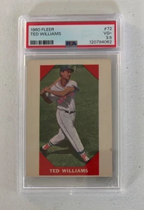 1960 Fleer Baseball #72 Ted Williams PSA 3.5 Sehr guter Zustand + - Bild 1 von 2
