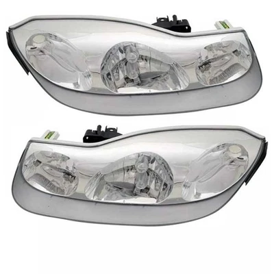 For 01-02 Saturn S-Series Coupe Headlight Headlamp Head Light with Bulb PAIR SET Foto 1 de 4