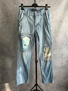 Tonino Lamborghini Jeans Y2K 2000s Style Denim Pants Blue Size 28 Streetwear - Picture 1 of 22