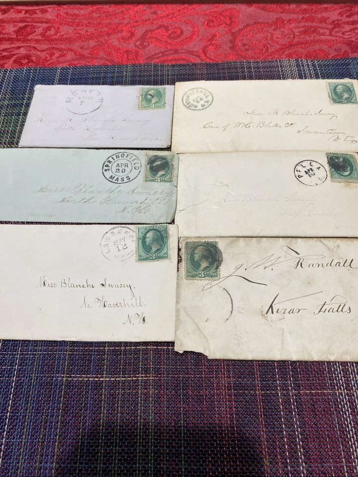 6 United States Postal Envelopes W/letters - Image 1 of 1