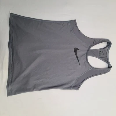 Camiseta sin mangas Nike para mujer grande gris Dri-Fit entrenamiento atlético Foto 1 de 4