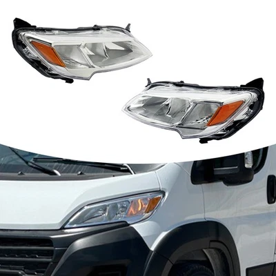 For 2023-2025 Ram ProMaster 1500/2500/3500 Halogen Headlights Headlamps Pair Set - Image 1 of 4