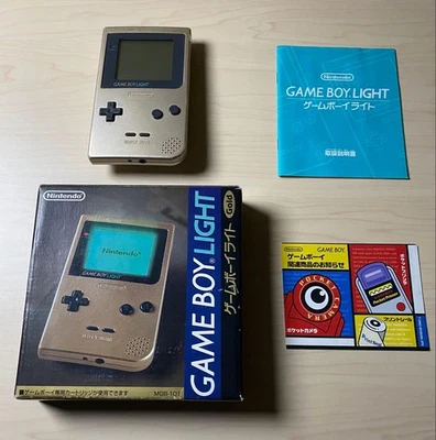 GAMEBOY Light Gold Handheld Console Box Manual Included Japan Original - Image 1 of 4