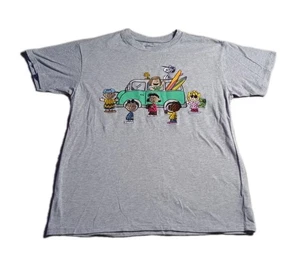 Peanuts graues T-Shirt Grafik Tee bestickt Snoopy Charlie Brown Gang Gr. S - Bild 1 von 5