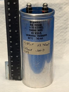 Cornell Dubilier 10,000uF Nominal, 55V, 23.7 mΩ ESR, FA series Capacitor, Tested - Picture 1 of 1