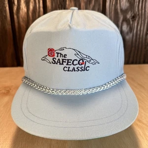 Vintage The Safeco Classic Golf Hat La Mode Light Blue Rope 80s 90s LPGA Womens - Picture 1 of 15