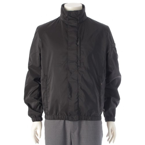 Giacca collo alto PRADA 24S S Nylon logo triangolo placca...