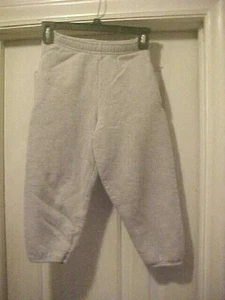 Hanes Boys Sweat Pants Size Small (6/7) Solid Gray Side Pockets Cotton Blend - Picture 1 of 7