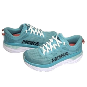 HOKA ONE ONE Bondi 7 Aquarelle Blue Running Shoes Women Size 7 Comfort Sneakers - Picture 1 of 9