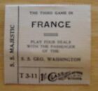 Majestic (White Star) Ticket Receipt George Washinton Game