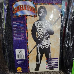 Skeleton Childs Costume Size Small Halloween Dress-up NEW - Picture 1 of 6