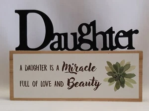 Daughter Table Top Sign Plaque - Foto 1 di 1