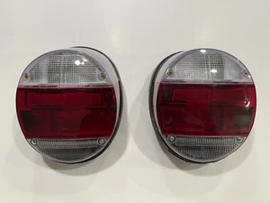 Pair of Volkswagen VW Tail Light Assembly Bug and Super Beetle T1 Crystal 73-79 - Picture 1 of 13