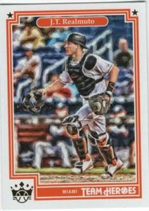 2019 Panini Diamond Kings Team Heroes #27 J.T. Realmuto Marlins 