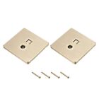 RJ45 CAT6 Socket TV Wall Plate Outlet Gold Tone for Home Office Pack of 2