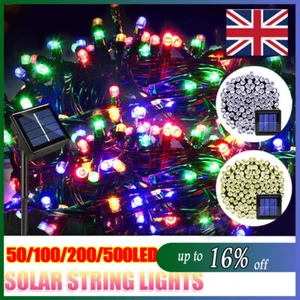 50/100/200/500LED Solar Fairy String Garden Lights String Outdoor Party Wedding - Picture 1 of 20