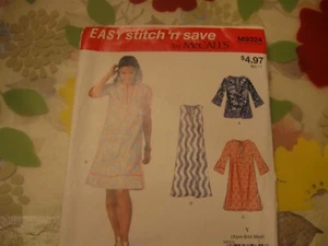 Easy Stitch n Save by McCalls M9324 Tunic and Dress, Semi-Fitted, Sizes XS-S-M - Picture 1 of 2