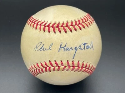 Phil Haugstad "1947 Jackie Debut WWII US Army" Autographed Signed Baseball PSA - Image 1 of 4