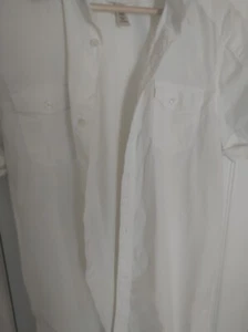 Diesel Cream Button Up Shirt L Short Sleeve - Picture 1 of 4