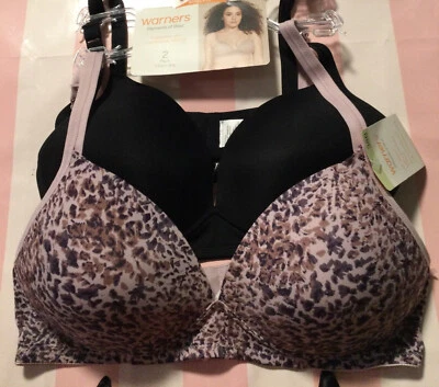 Warner's Wirefree Padded Seamless Cup Invisible Lined w/ Lift 2 TShirt Bras 38B - Image 1 of 4