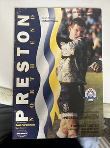 Preston North End V Torquay United 22/4/95 1995 Match Programme - Picture 1 of 2