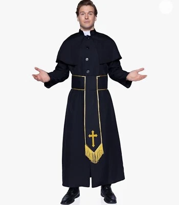 Disfraz de sacerdote para hombre adulto Foto 1 de 3