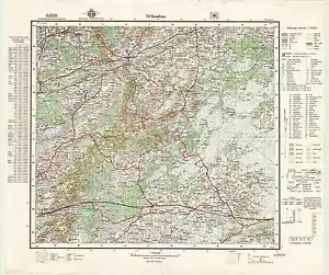 1939 Vintage Armee Topographische Karte LIJOGRADE / ĻAUDONA (Lettland), Maßstab 1:75 000 - Bild 1 von 4
