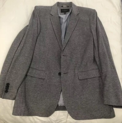 Blazer Banana Republic Para Hombre 42L Largo Negro A Medida Calce Ajustado Pecho Único Foto 1 de 4