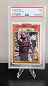 Johnny Bench Card Lot: PSA Graded 5 1972 Topps, Raw: Topps 1979, Fleer 1982 - Picture 1 of 5