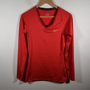 Nike Pro Dri-Fit Langarmshirt Damen Rot Größe S - Bild 1 von 7
