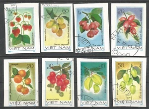 Vietnam 1981 used stamps Michel # 1179-86 U imperf. flowers - Picture 1 of 1