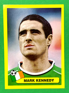 2002 Navarrete Korea Japan World Cup FIFA Face STICKER #321 MARK KENNEDY IRELAND