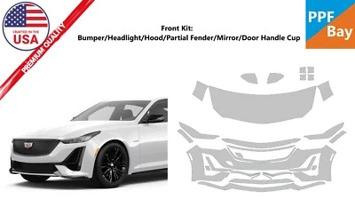 For Cadillac CT5 Sport/V 2020-2024 Front End Paint Protection Film PreCut PPF - Image 1 of 4