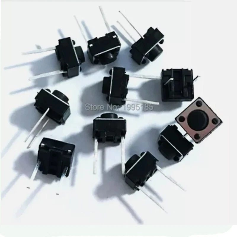 10pz MINI MICRO PULSANTE INTERRUTTORE SWITCH TATTILE 2 PIN 6X6X5mm  - Immagine 1 di 1