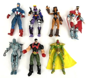 1999 Marvel Avengers Toy Biz Lot of 7: Vision, Ultron, Captain America, Hawkeye - Picture 1 of 12