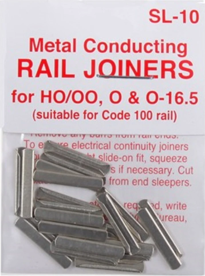 PECO HO Scale Code 100 Nickel Silver Rail Joiners 24pcs Sl-10