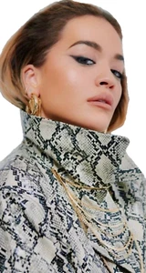 BNWOT Rita Ora LTD EDITION Snake Vinyl Trench Coat size Large 16-18 PLUS SIZE - Picture 1 of 8