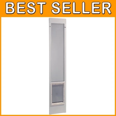 Aluminum Dog Door, Adjustable Height - White - Image 1 of 4