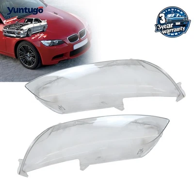 2Pc Auto Headlight Lens Cover Fit For BMW E92/E93 2 Door 2006-2009 M3 2008-2012 Foto 1 de 4