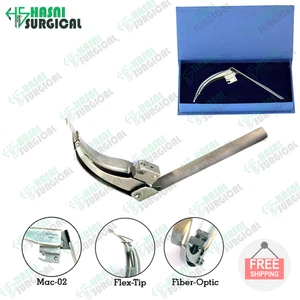 McCoy Flexi-Tip Fiberoptic LED Laryngoscope Set Blade #2 High Quality - Picture 1 of 11