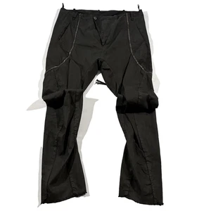 Masnada Mens Black Iconic Zip Pants Baggy Tapered Cotton Sz 36 NEW $758 ITALY - Picture 1 of 16
