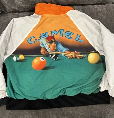 Vintage 90's Joe Camel Windbreaker 1992 Jacket Pool Cigarettes Billiards Mens XL - image 1 of 4
