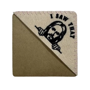 Is That Smut - Peeking Jesus Embroidered Felt Triangle Page Stitched Corner9893 - Bild 1 von 7