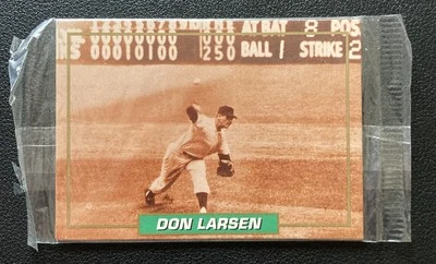 1995 Mennen Skin Bracer Don Larsen“The Perfect Game”棒球卡洋基队印章 — 第 1/3 张图片