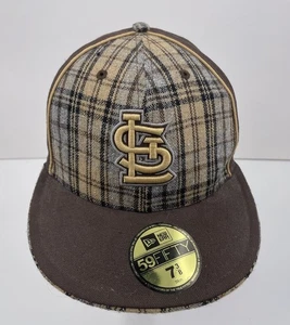 New Era STL Cardinals 59FIFTY Fitted Hat size 7 3/8 Brown and Tweed - Picture 1 of 8