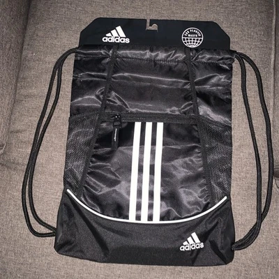 Adidas / ALLIANCE II SACKPACK /  Drawstring Bag  / Black / 5133553 / NEW - Image 1 of 4